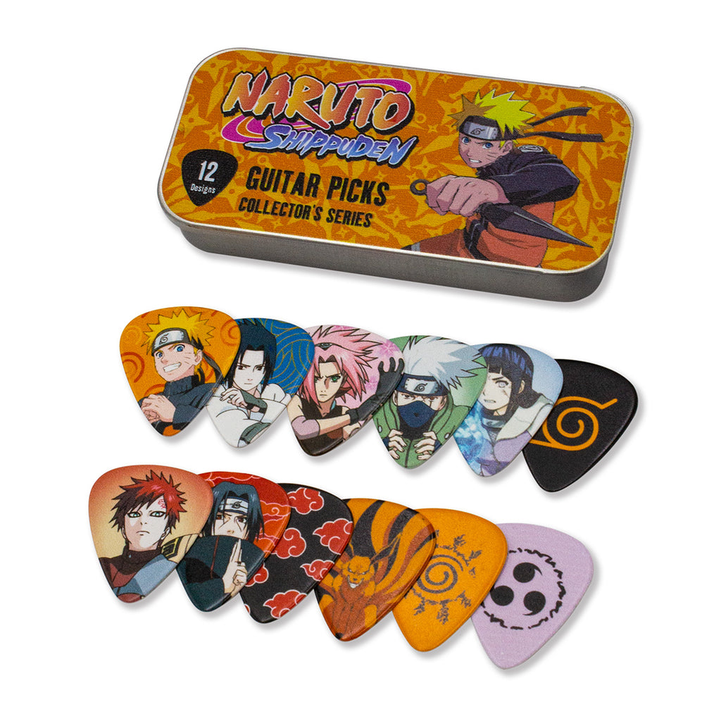 Naruto Shippuden Guitar Pick Tin - Collector's Series - Set of 12 Picks