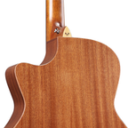 VEELAH V1 SERIES GUITAR - ACOUSTIC GA WITH CUTAWAY, SOLID TOP - MAHOGANY W/ VEELAH LUXURY PADDED GIG BAG