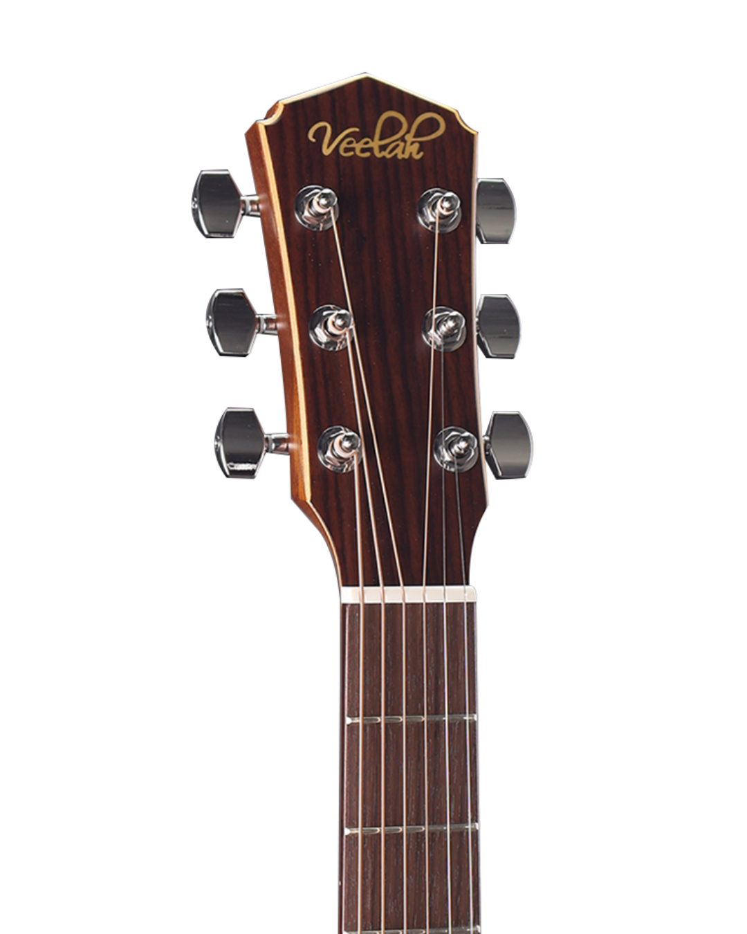 VEELAH V1 SERIES GUITAR - ACOUSTIC DREADNOUGHT WITH CUTAWAY, SOLID TOP, NATURAL MAHOGANY W/ VEELAH LUXURY PADDED GIG BAG