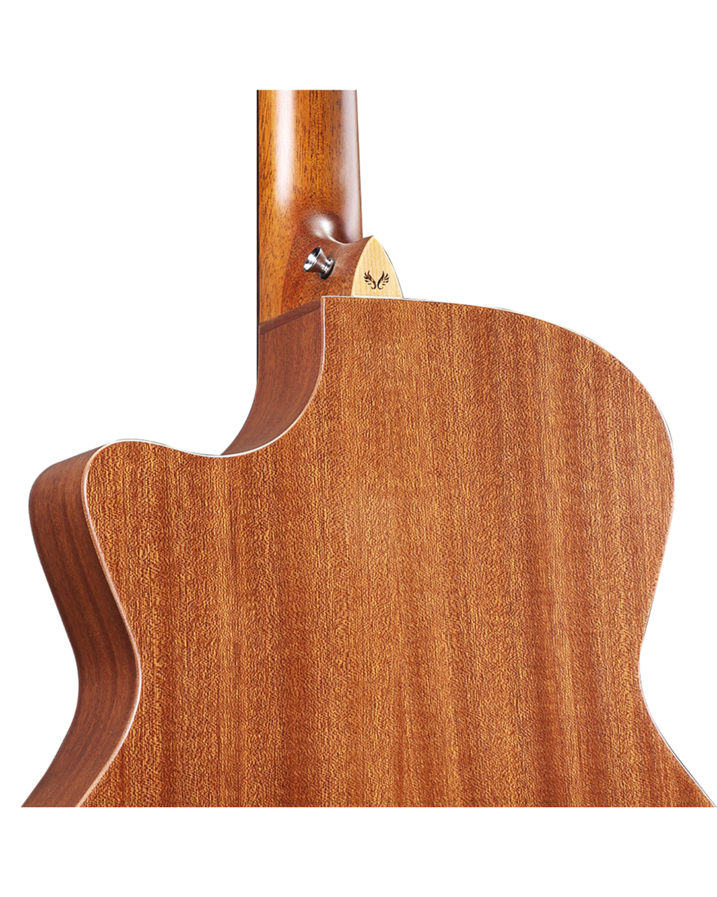 VEELAH V1 SERIES GUITAR - ACOUSTIC GA WITH CUTAWAY, SOLID TOP - MAHOGANY W/ VEELAH LUXURY PADDED GIG BAG