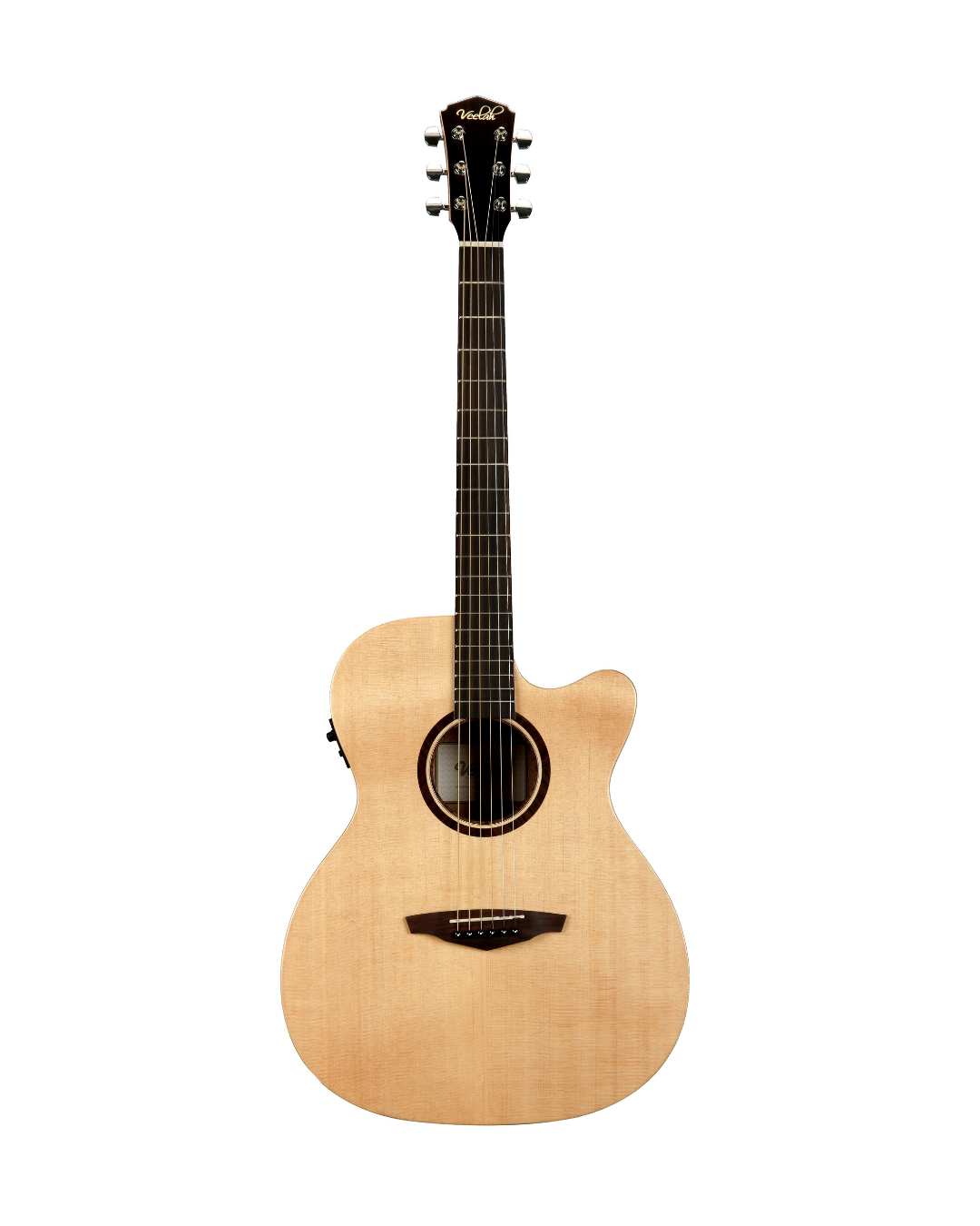 VEELAH V1 SERIES GUITAR - ELECTRO OM WITH CUTAWAY, SOLID TOP - SPRUCE W/ VEELAH LUXURY PADDED GIG BAG