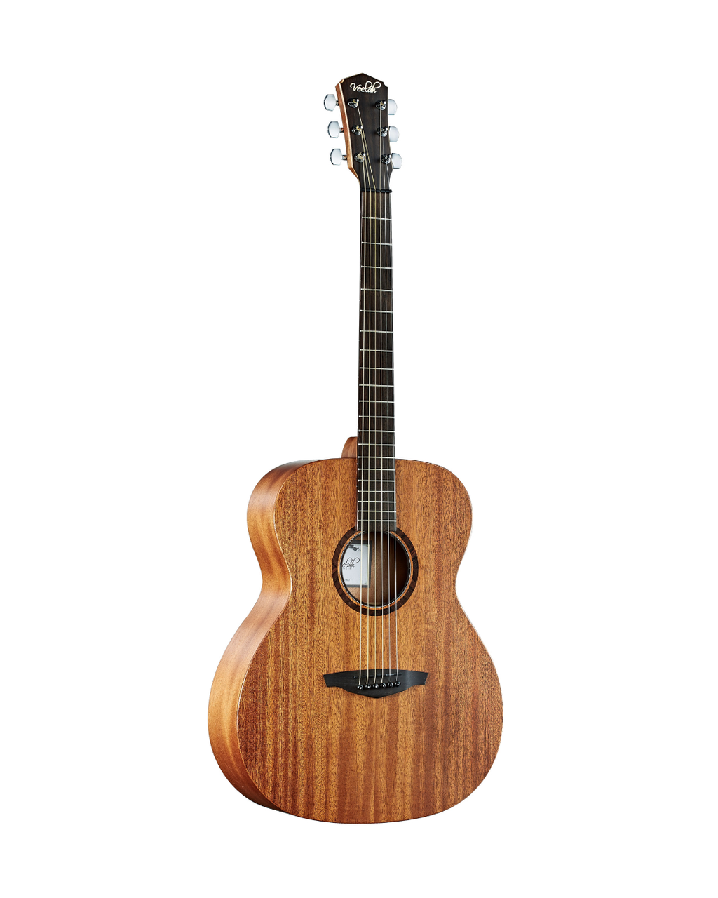 VEELAH V1 SERIES GUITAR - ACOUSTIC OM, SOLID TOP - MAHOGANY W/ VEELAH LUXURY PADDED GIG BAG