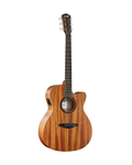 VEELAH V1 SERIES GUITAR - ELECTRO ACOUSTIC OM WITH CUTAWAY, SOLID TOP, MAHOGANY W/ VEELAH LUXURY PADDED GIG BAG
