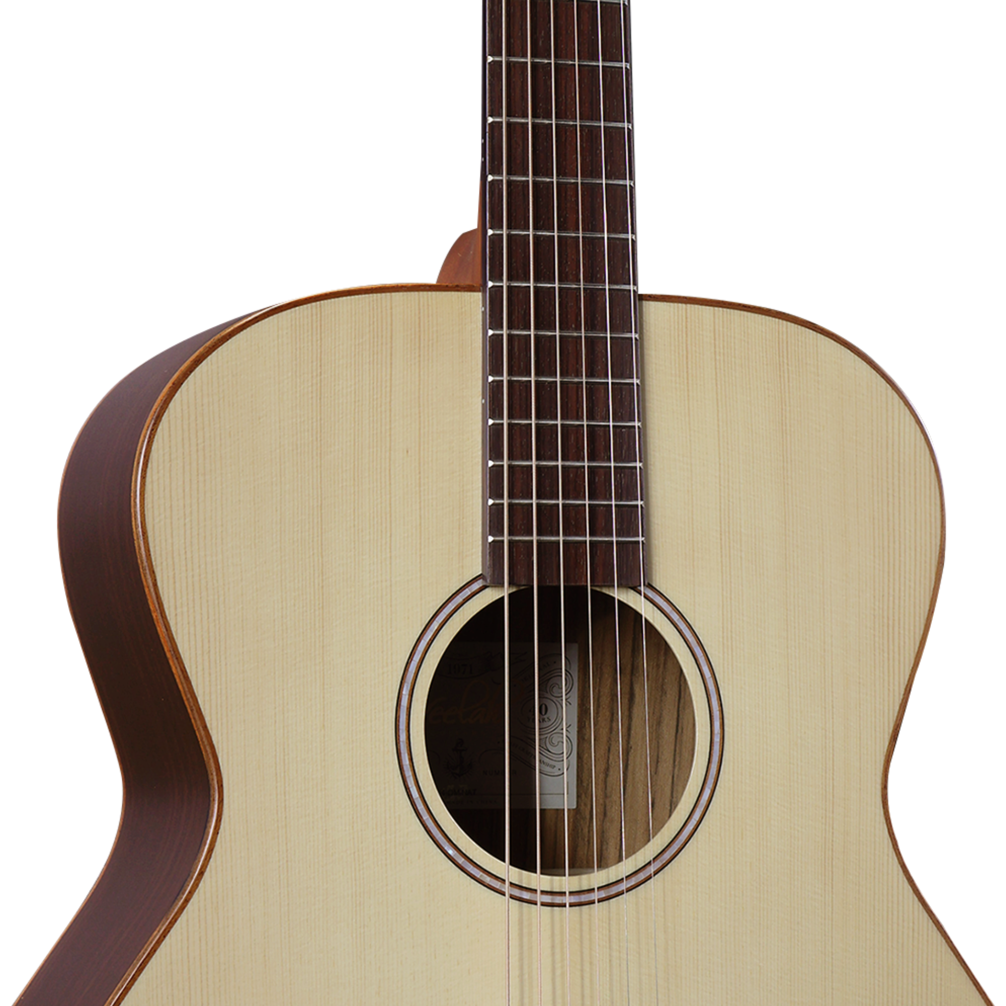 VEELAH V4 SERIES GUITAR - ACOUSTIC OM, SOLID TOP, ARM REST, NATURAL W/ VEELAH LUXURY PADDED GIG BAG