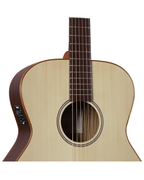 VEELAH V4 SERIES GUITAR - ELECTRO ACOUSTIC OM, SOLID TOP, ARM REST, NATURAL W/ VEELAH LUXURY PADDED GIG BAG