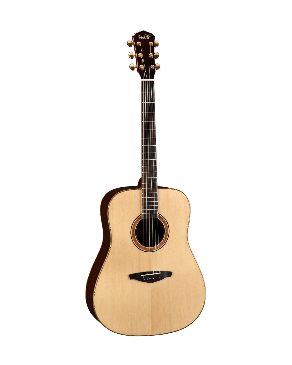 VEELAH V5 SERIES GUITAR, ACOUSTIC DREADNOUGHT, SOLID TOP, SPRUCE W/ VEELAH LUXURY PADDED GIG BAG
