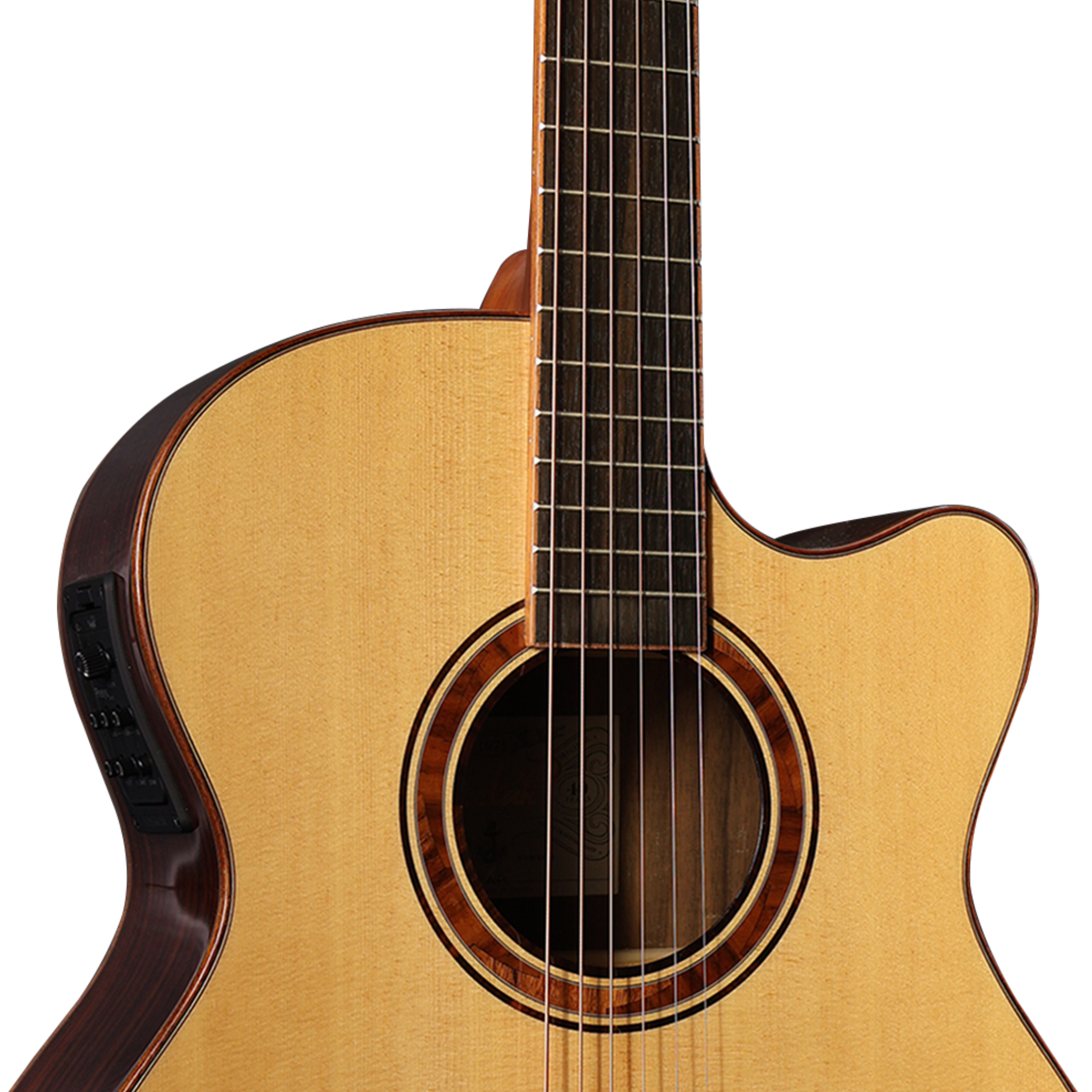 VEELAH V5 SERIES GUITAR, ELECTRO OM WITH CUTAWAY, SOLID TOP, SPRUCE W/ VEELAH LUXURY PADDED GIG BAG