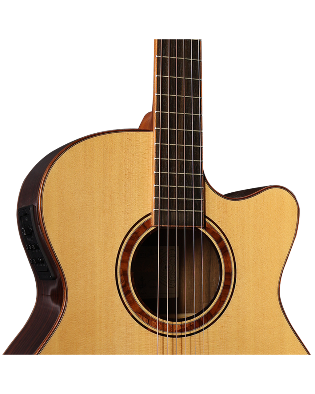 VEELAH V5 SERIES GUITAR, ELECTRO OM WITH CUTAWAY, SOLID TOP, SPRUCE W/ VEELAH LUXURY PADDED GIG BAG