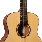 VEELAH VERO SERIES MINI CAMPER GUITAR, ACOUSTIC, SPRUCE TOP W/ VEELAH PADDED GIG BAG