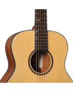 VEELAH VERO SERIES MINI CAMPER GUITAR, ACOUSTIC, SPRUCE TOP W/ VEELAH PADDED GIG BAG