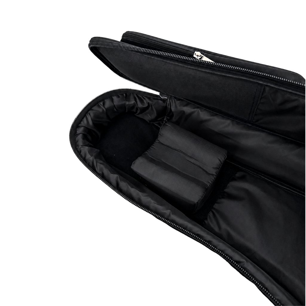 Internal neck support and 15mm padding inside the Naruto Shippuden gig bag for the Rasengan guitar