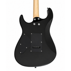 Back of the Naruto Shippuden Rasengan electric guitar body in all black